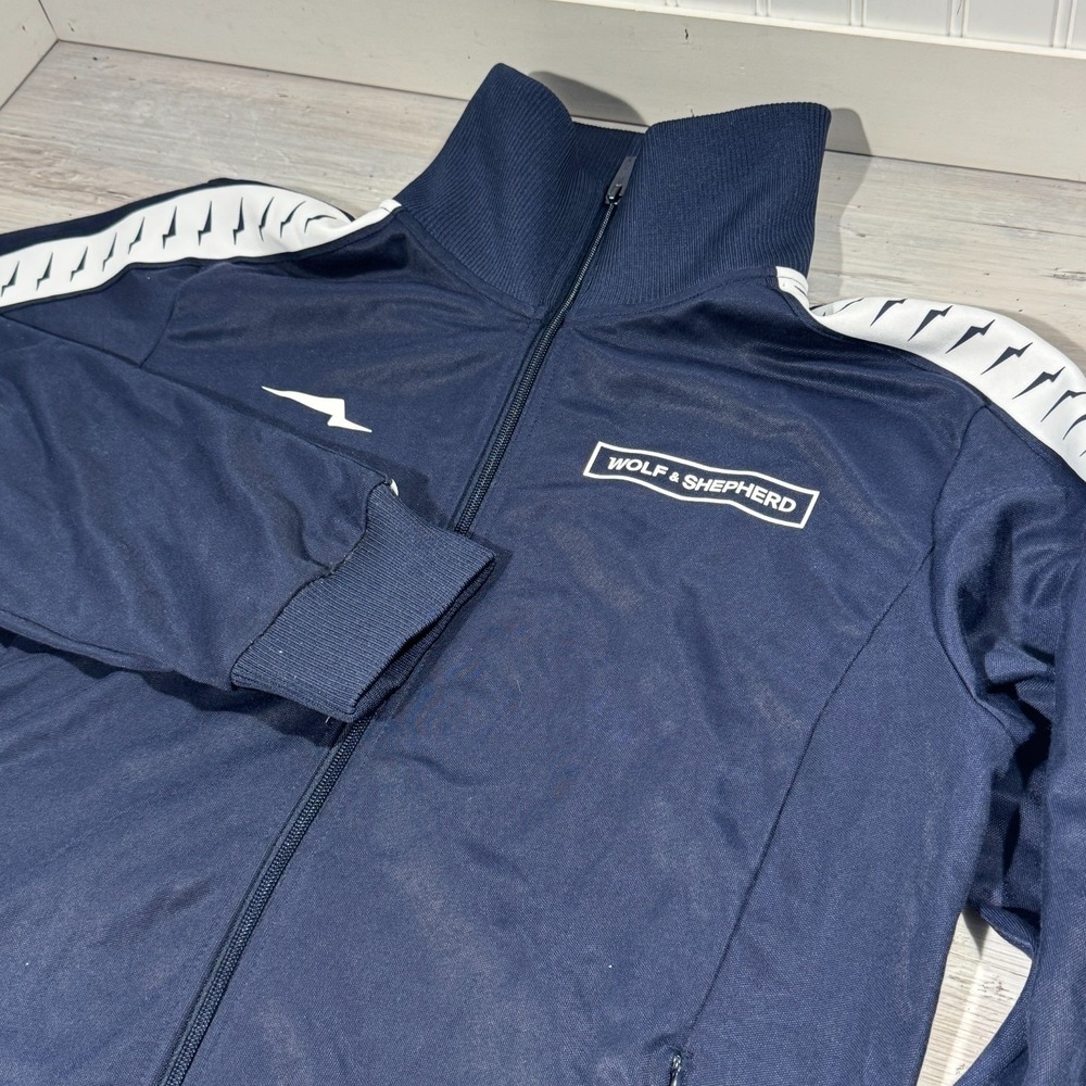 Wolf and Shepherd Crossover Track Jacket Size Large Navy Limited Edition
